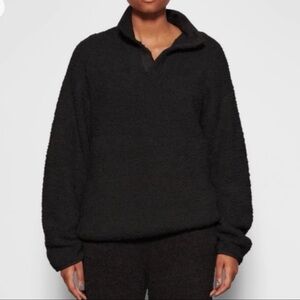 Skims Cozy Knit Pullover- Onyx S/M